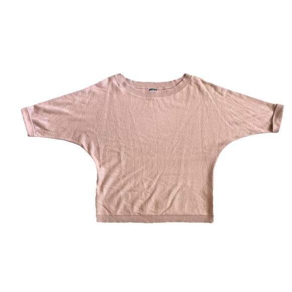 SOHO NY & Co Bat Wing Cuffed Sleeve Metallic Rose Sz Large Sweater 90’s Y2K - Picture 2 of 7
